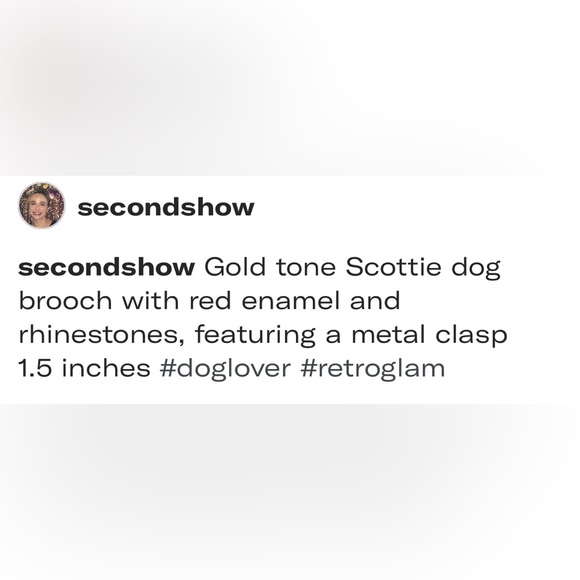 Gold and Red Scottie Dog Brooch - Picture 5 of 5